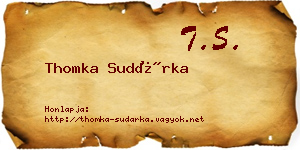 Thomka Sudárka névjegykártya